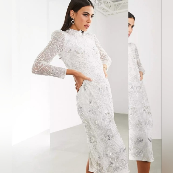 ASOS White embellished dress - Picture 2 of 11